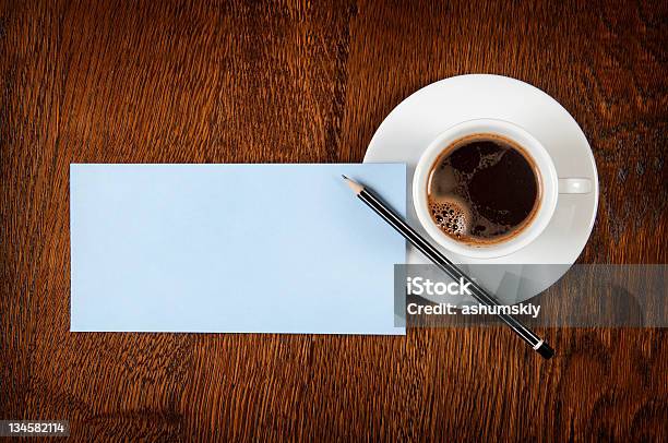 Cartão Em Branco - Fotografias de stock e mais imagens de Bebida - Bebida, Bebida Não Alcoólica, Caderno de notas