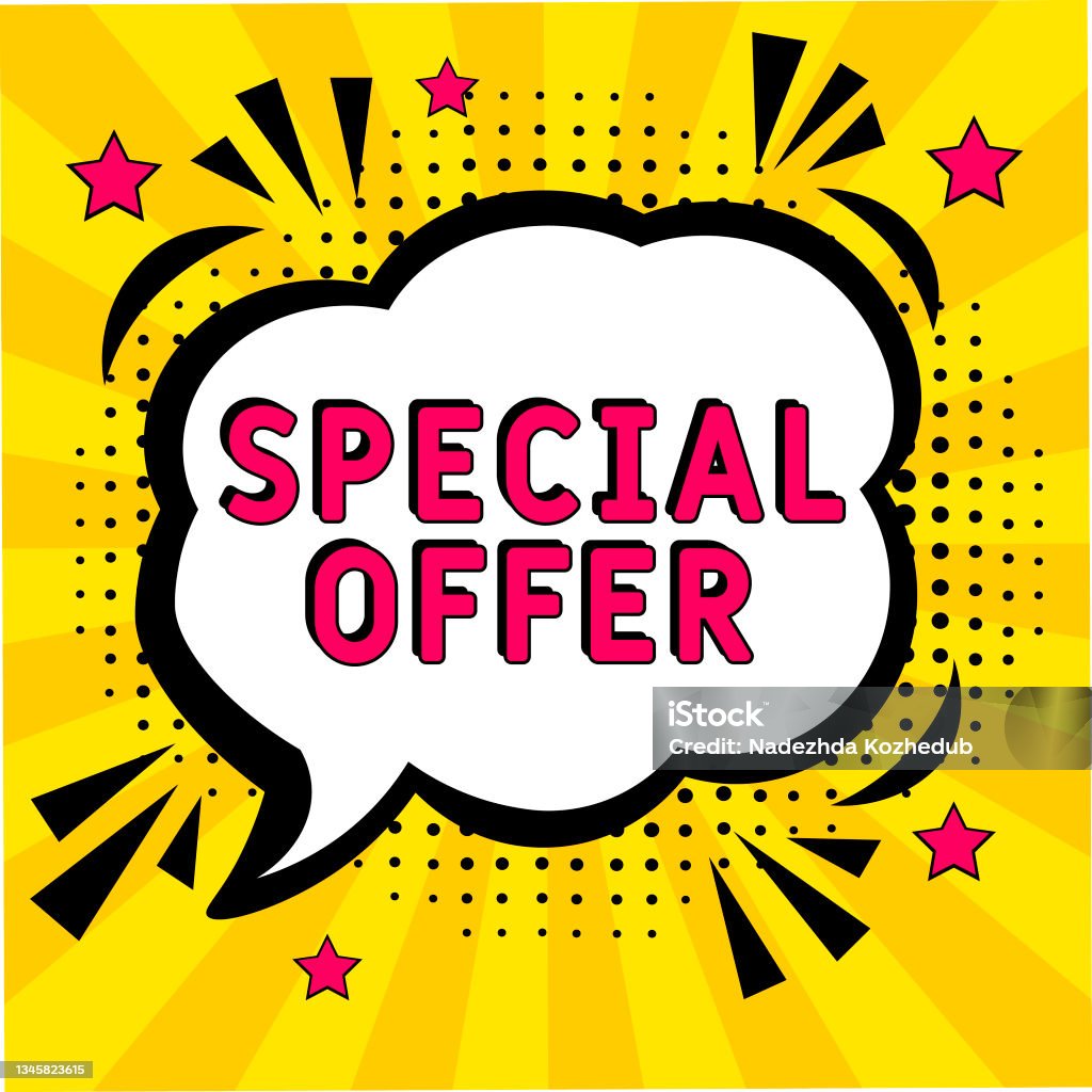 Exploding Offer Comic Book Explosion With Text Special Offer Stock Illustration ...