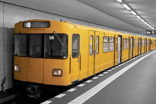 colorkey of a subway in Berlin stock photo