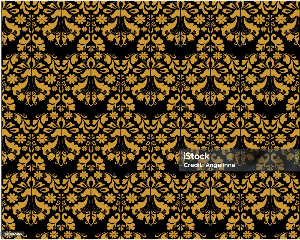 seamless ornament, Golden - arte vectorial de Abstracto libre de derechos