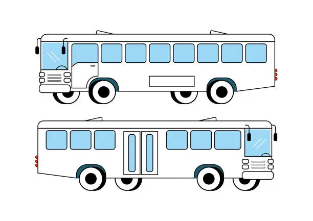 Vector illustration of Vector drawn transportation.