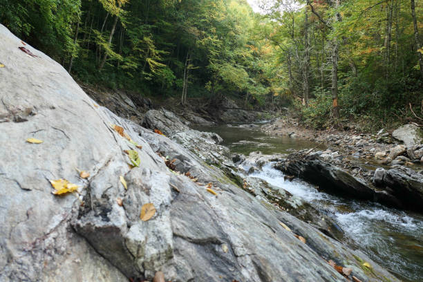 istock Sloping boulders on river bank 1345827433