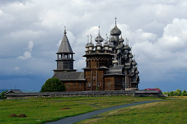 istock Wooden churches of Transfiguration and Intercession. Russian North. 134583074