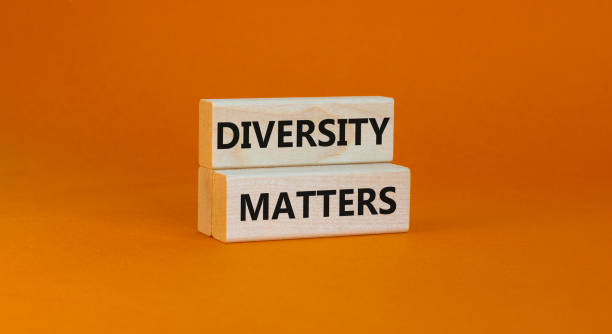 istock Diversity matters symbol. Wooden blocks with words 'Diversity matters' on beautiful orange background. Business, diversity matters concept. Copy space. 1345835969