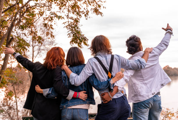 istock group of best friend have fun 1345838111