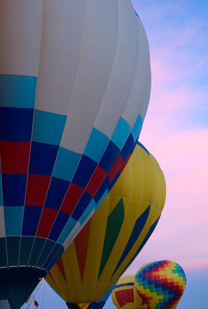 istock Multiple colorful hotair balloons 1345840081