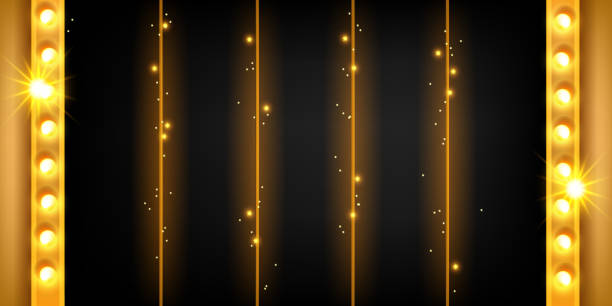 istock Casino 5-reel slot game background, vector golden jackpot UI menu panel, Vegas machine minimal banner. 1345840858