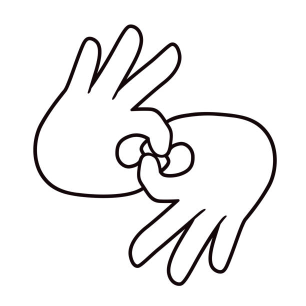 Asl Sign Connect Hand Gesture Stock Illustration - Download Image Now - Sign  Language, American Sign Language, Icon - Istock