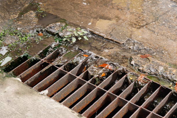 istock Water from sewer following very heavy rainfall 1345842574
