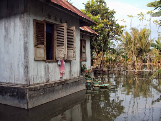istock flood in 2010 in Tualango Village, Gorontalo 1345843413