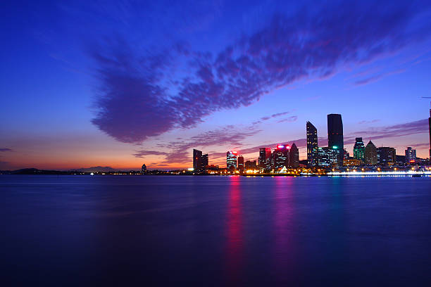 Night view in Qingdao stock photo