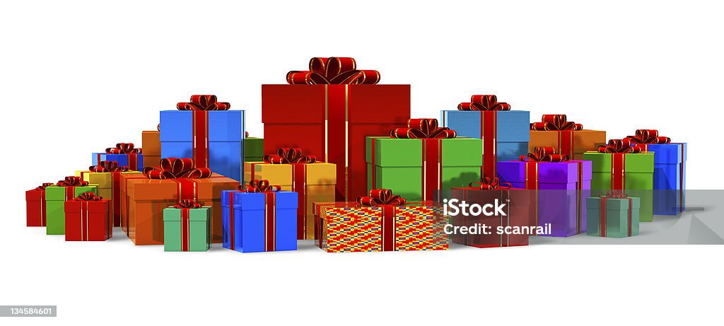 Heap de caixas de Presente de Cor - Royalty-free Amontoar Foto de stock