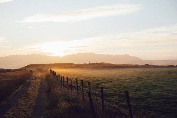 istock Dreamlike sunrise in rural area 1345846642
