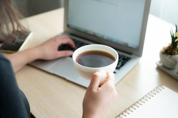 istock Young woman working from home 1345848937