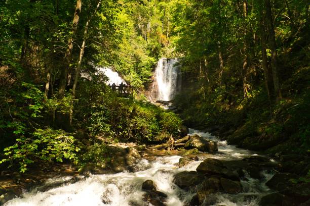 Beautiful Anna Ruby waterfalls in Helen, GA