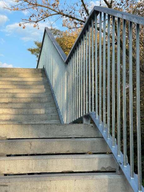 istock Grey stairs outdoors 1345862854