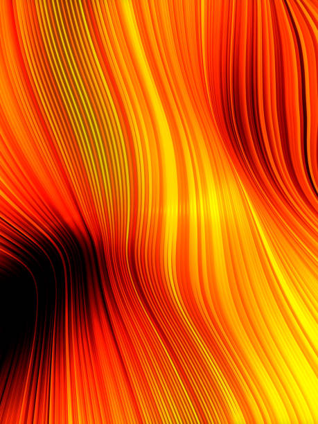 istock Wavy digital illustration of striped pattern twisted multicolored lines. Creative iridescent decoration. 3d rendering 1345870869