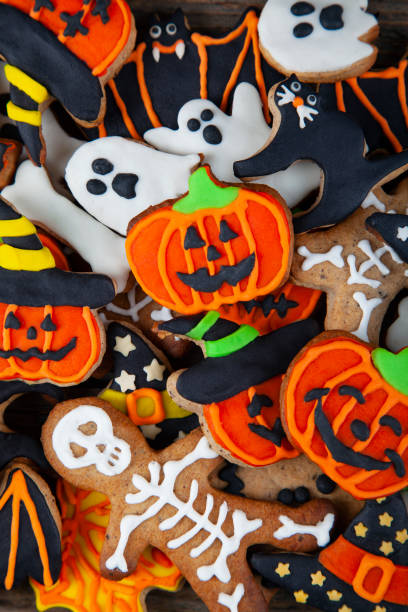 istock Halloween homemade gingerbread cookies full frame 1345872266