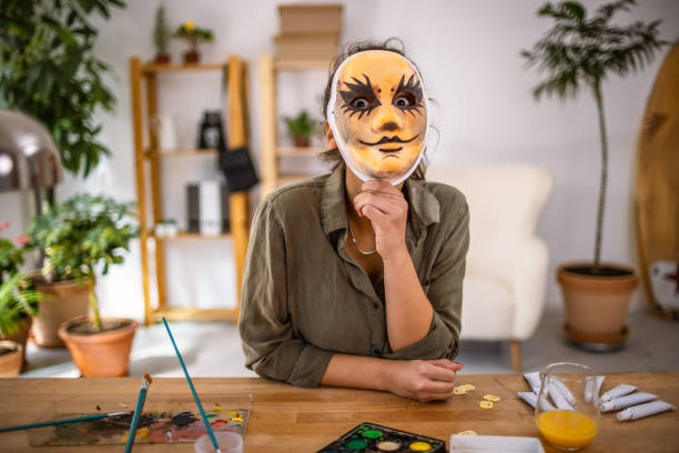 istock My new face for Halloween party 1345875743