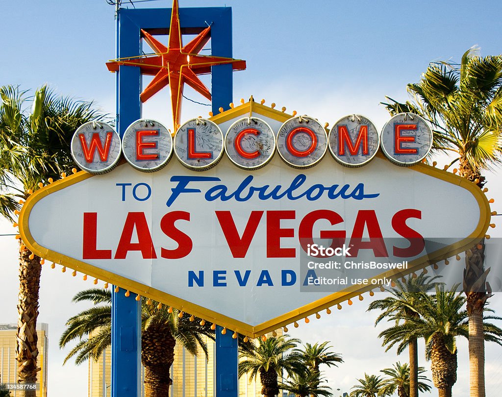 Welcome to Fabulous Las Vegas Nevada Città di - Foto stock royalty-free di Albergo