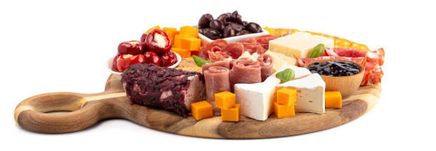 istock Charcuterie Board Isolated on a White Background 1345882010
