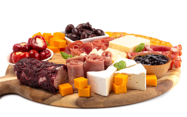 istock Charcuterie Board Isolated on a White Background 1345882013