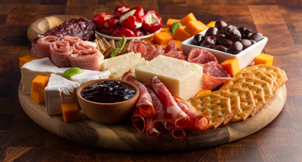 istock A Charcuterie Board on a Wooden Butcher Block 1345882128