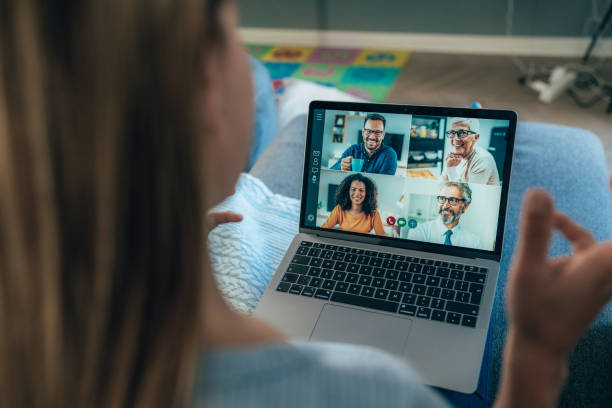 istock Business team in video conference 1345882882