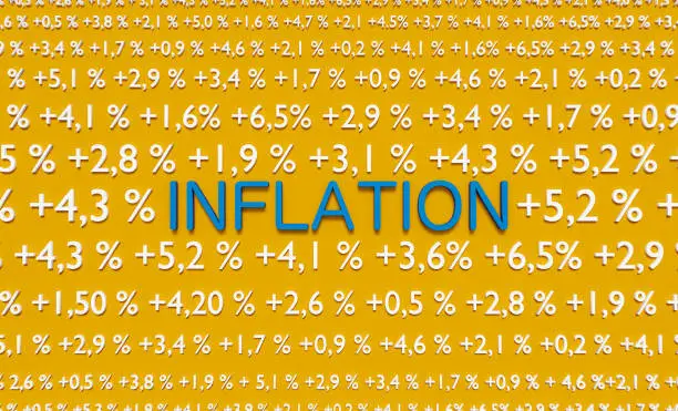 Inflation concept, 3D Illustration