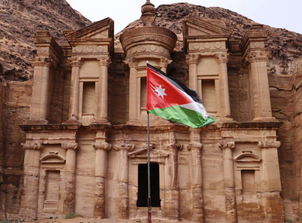 istock Ad Deir temple in Petra 1345896071