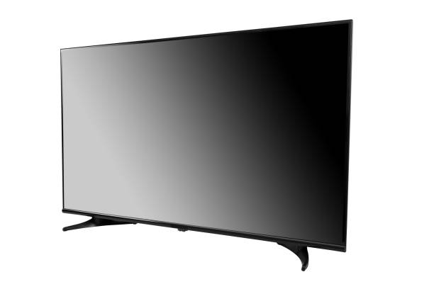 istock Black screen of TV set 1345902428