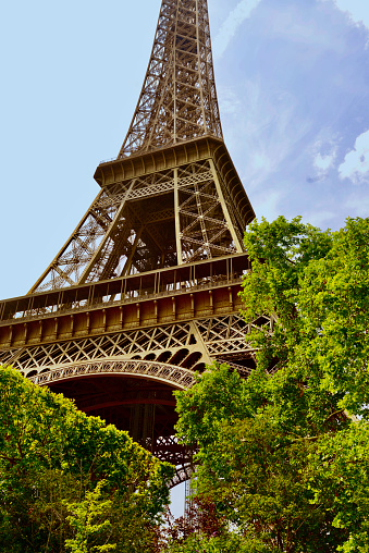 Le Pont Alexandre III on the river Seine, Eiffel Tower, Arc de Triomphe, Champs-Elysees, and sidewalks in Paris