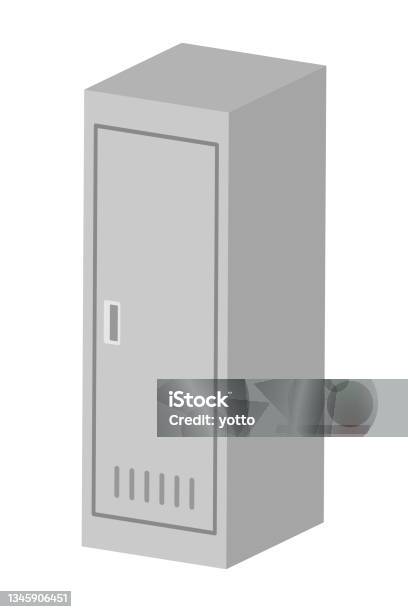 Single Locker Isolate Vector Threedimensional Locker Isolated Vector Illustration Stock Illustration ...