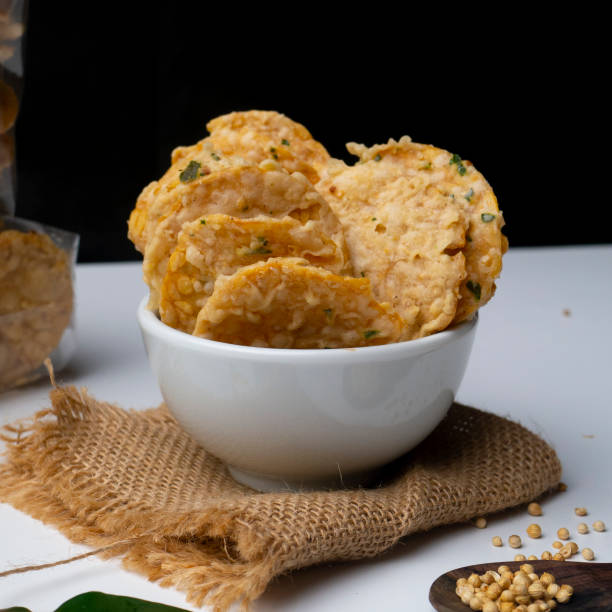 istock Kripik tempeh, Indonesian crackers food 1345910727