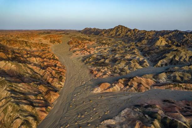 istock Danxia Landform and Remains of Inner Flowing River 1345911685