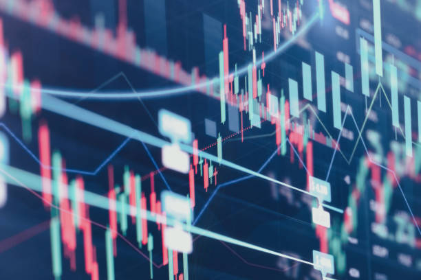 istock Financial stock market graph. Selective focus. 1345912455