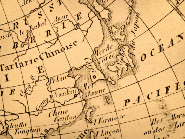 istock Antique world map, East Asia 1345916223