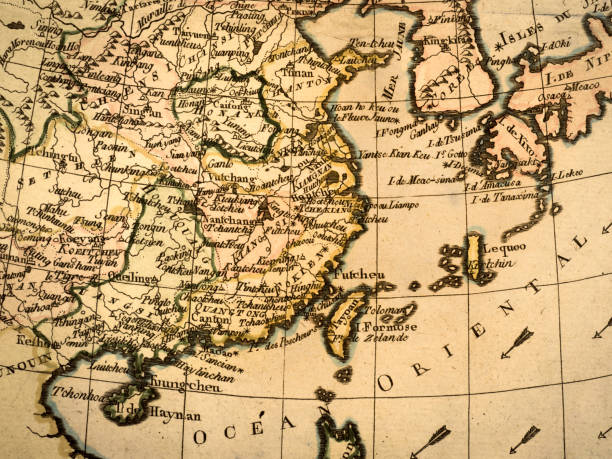 istock Antique world map, East Asia 1345916330