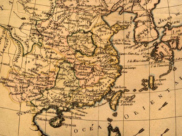 istock Antique world map, East Asia 1345916340