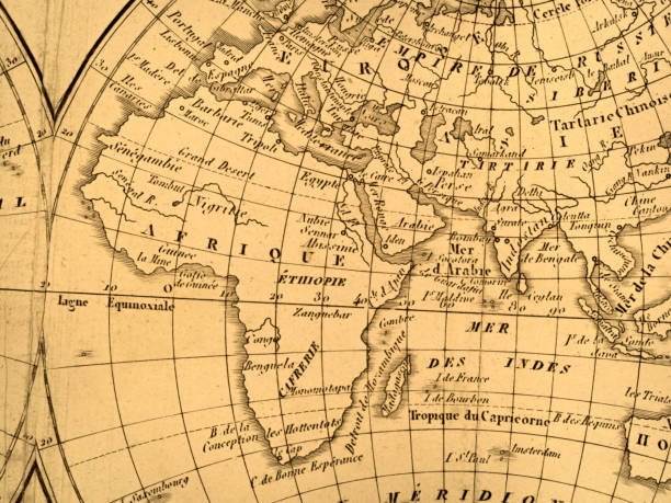 istock Antique world map, africa 1345916429