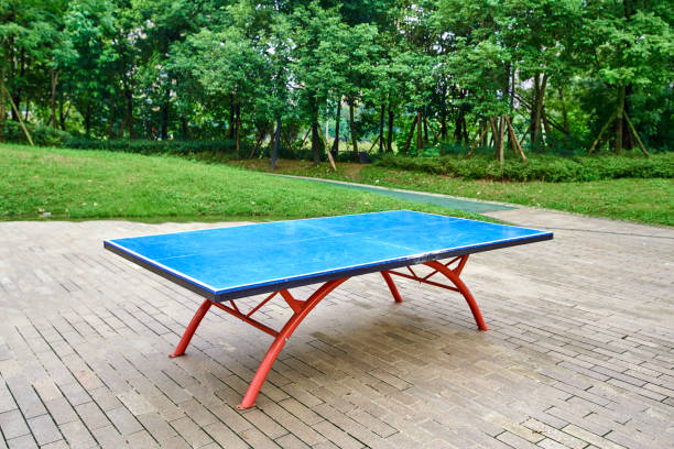 istock Table tennis table outdoors in Chengdu, China 1345918841