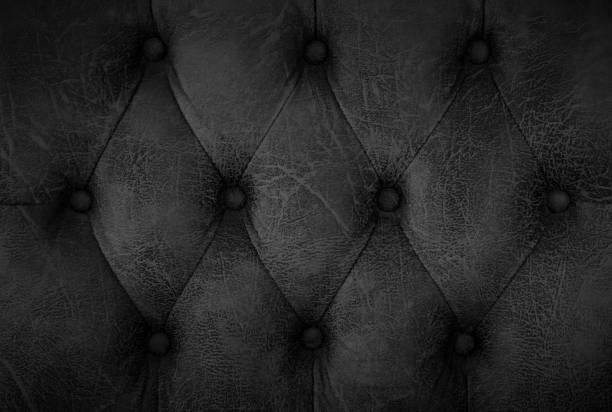 istock Close up vintage black leather of sofa texture background. 1345919788