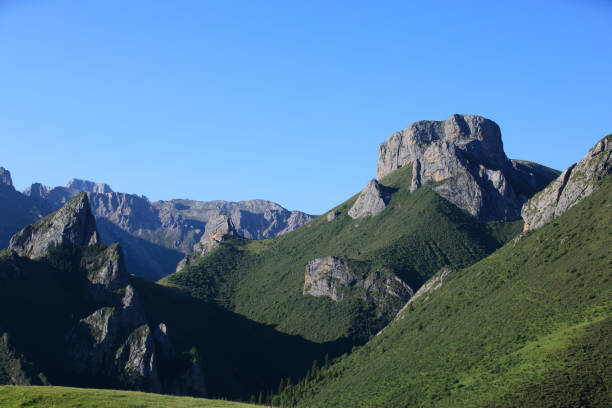 istock High altitude mountain landscape under blue sky 1345919825