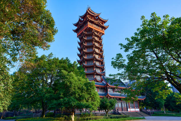 istock A tower in Park, Chengdu, Sichuan Province, China 1345920353