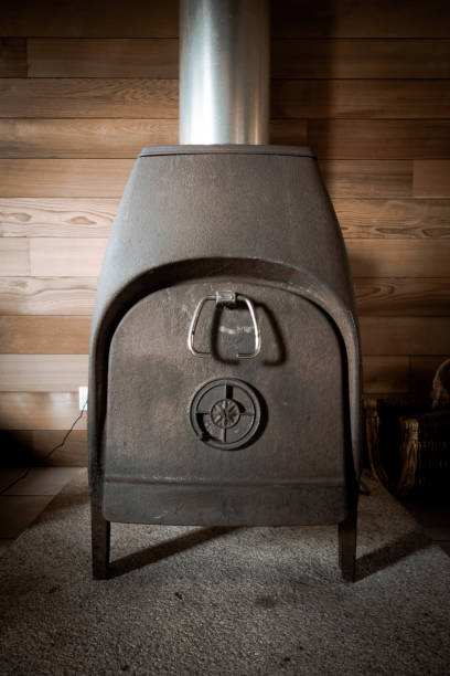 istock Old traditional wood stove 1345933245
