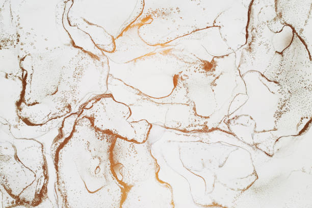 istock Abstract hand painted alcohol ink texture in luxury style 1345941298
