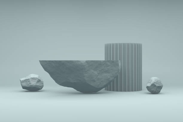 istock Abstract Podium, Rock Stone Platform Minimal Product Presentatiton 1345945455