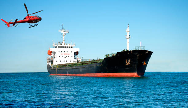 istock Boat accident and Helicopter. 1345946127