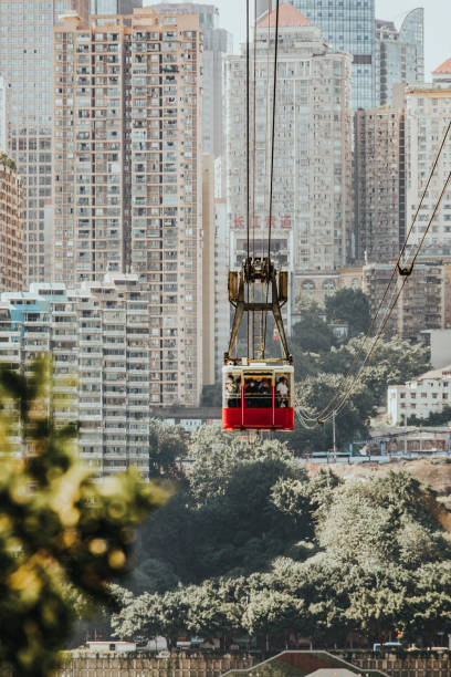 Yangtze River Cableway in chongqing stock photo