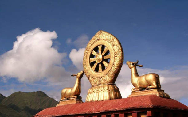 istock Beautiful golden Buddhist temple lumbini nepal 1345951839